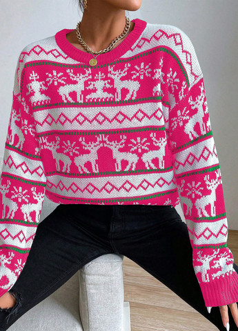 Рожевий зимовий джемпер джемпер SHEIN