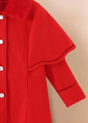 Червоне зимнє Пальто однобортне SHEIN