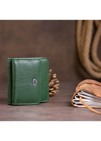 Женский кожаный кошелек 9,5х9х1 см st leather (252127569)