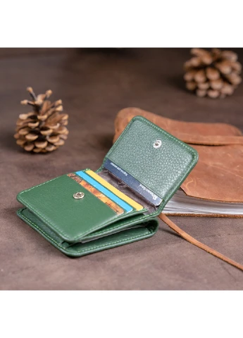 Женский кожаный кошелек 9,5х9х1 см st leather (252127569)