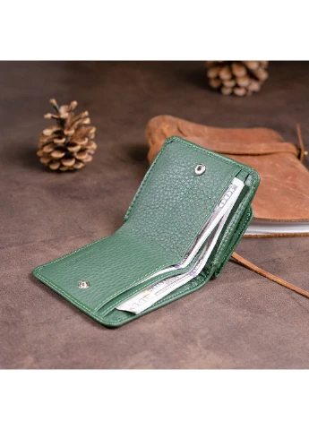 Женский кожаный кошелек 9,5х9х1 см st leather (252127569)