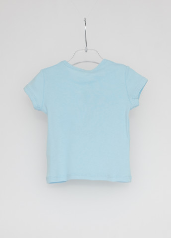 Голубая летняя футболка с коротким рукавом United Colors of Benetton