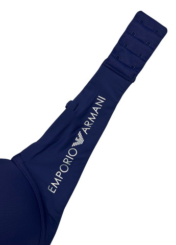 Синій бюстгальтер Emporio Armani без кісточок поліамід