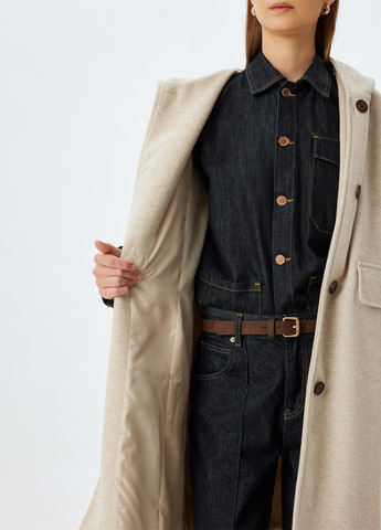 Бежевое демисезонное Пальто KOTON