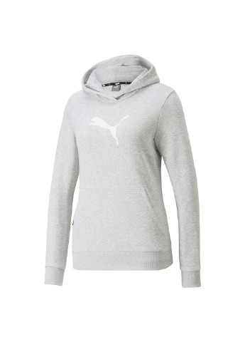 Серое спортивное толстовка power graphic women's hoodie Puma однотонное