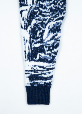 Синий демисезонный свитер мужской зимний синий с оленем m-xl Pulltonic