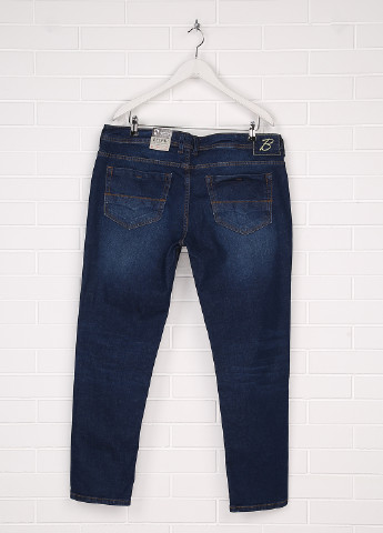 Синие демисезонные прямые джинсы BEDEW