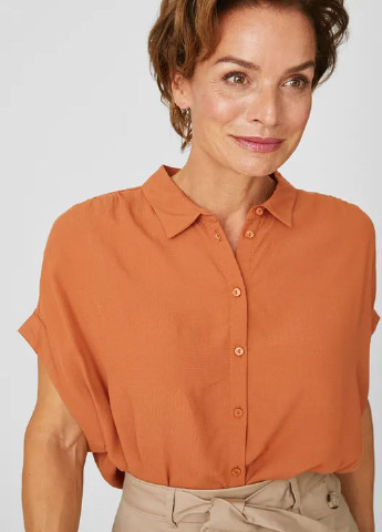 Светло-коричневая летняя блуза C&A