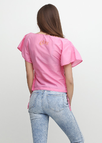 Розовая летняя футболка Only