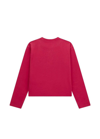 Розовый демисезонный кэжуал лонгслив Guess однотонный