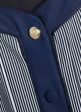 Синее кэжуал платье плиссированное Tommy Hilfiger в полоску