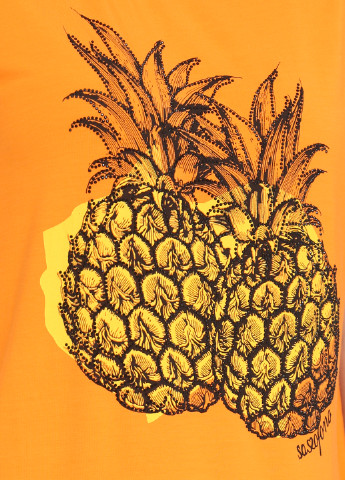 Оранжевая летняя футболка Sassofono