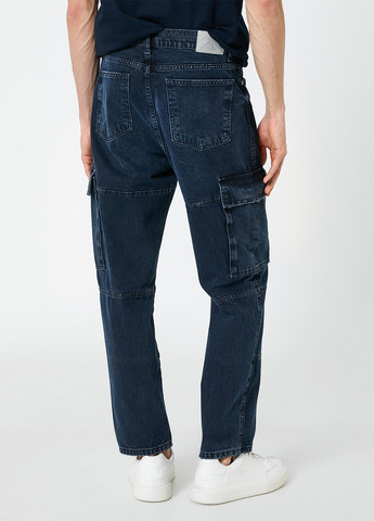 Темно-синие демисезонные карго джинсы KOTON