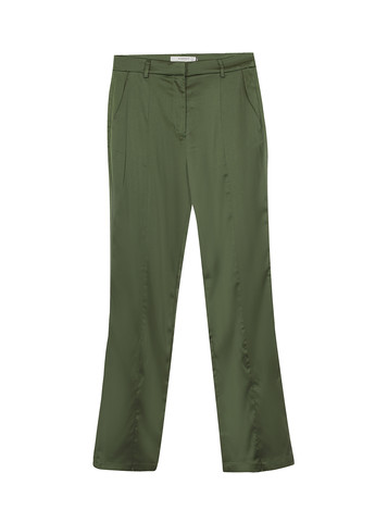 Зеленые кэжуал демисезонные прямые брюки Glamorous