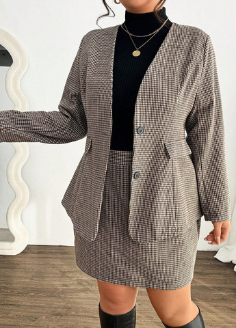 Костюм (жакет, спідниця) SHEIN (364846830)