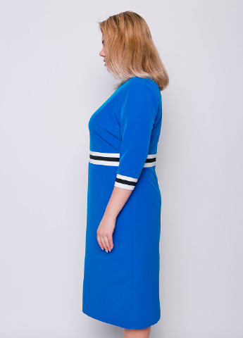 Светло-синее кэжуал платье Trand в полоску