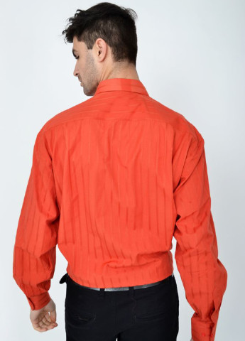 Оранжевая кэжуал рубашка в полоску Ager