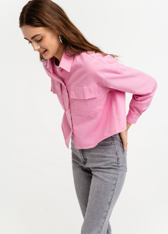 Розовая джинсовая рубашка befree