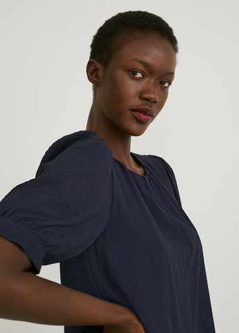 Темно-синее кэжуал платье оверсайз C&A однотонное