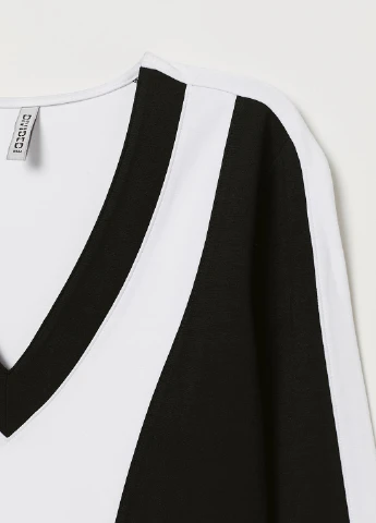 Черно-белое деловое платье H&M однотонное