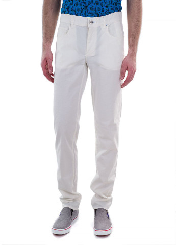Белые летние брюки Trussardi Jeans