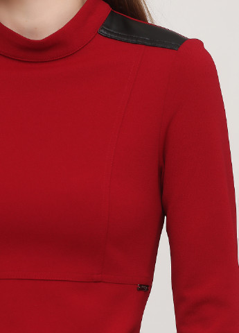 Темно-красное кэжуал платье футляр PDK однотонное