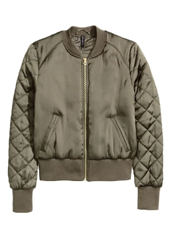 Бомбер,темно-зелений, Divided H&M (245771483)