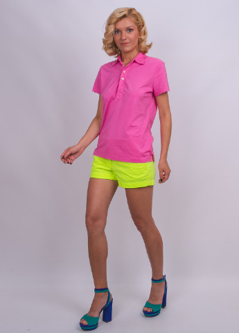 Розовая женская футболка-поло Ralph Lauren однотонная