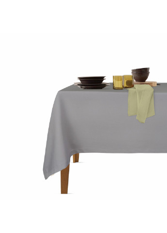 Столовий набір для сервірування столу скатертина GreyDark 140х180 і серветки тканинні Olive 35х35 - 4 шт (4822052073940) Cosas (252506535)