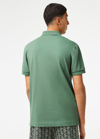 Светло-зеленая футболка-поло для мужчин Lacoste однотонная