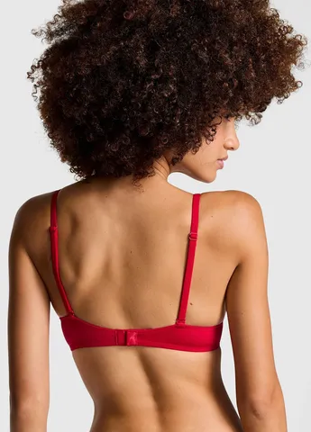 Красный корбей бюстгальтер Victoria's Secret с косточками полиамид