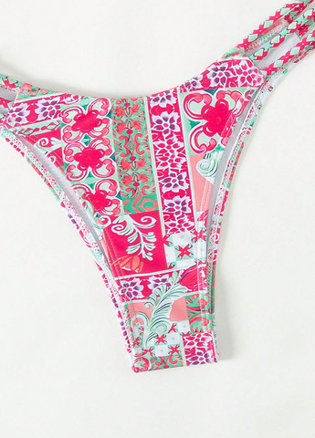 Малиновый летний купальник (лиф, трусики) раздельный SHEIN