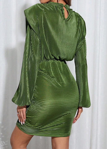 Зелена вечірня сукня силуетна SHEIN однотонна