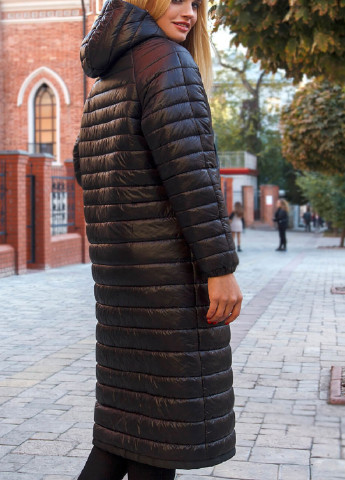Черная демисезонная куртка-пальто Fashion Club
