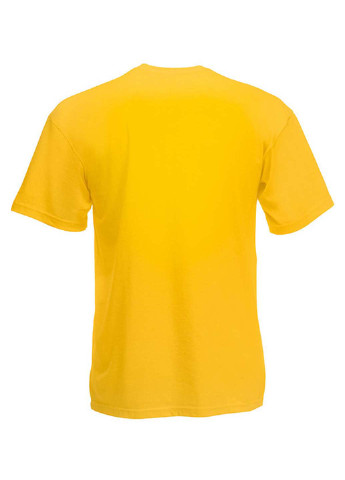 Желтая футболка Fruit of the Loom Valueweight v-neck