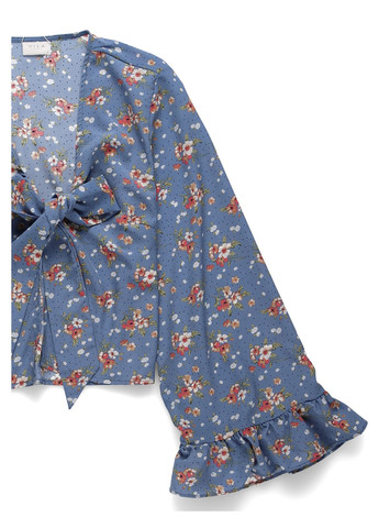 Серо-синяя блуза Vila