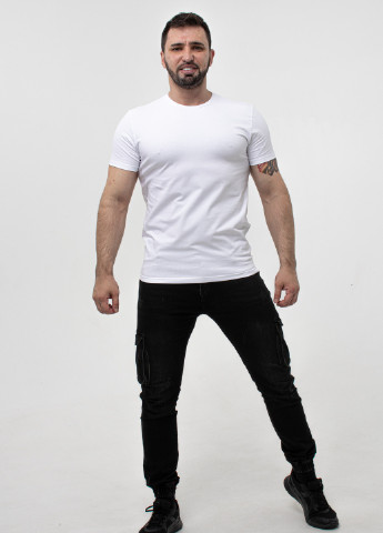 Белая футболка базовая мужская с коротким рукавом TvoePolo