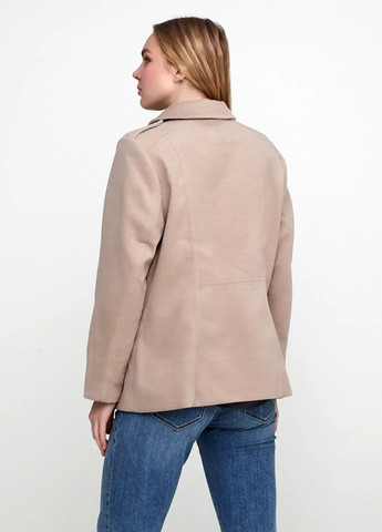 Бежевое Кэжуал полупальто двубортное H&M однотонное