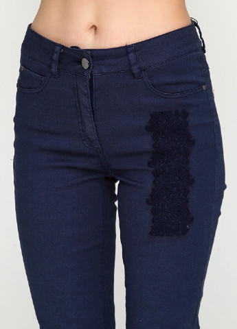 Темно-синие демисезонные зауженные джинсы Share