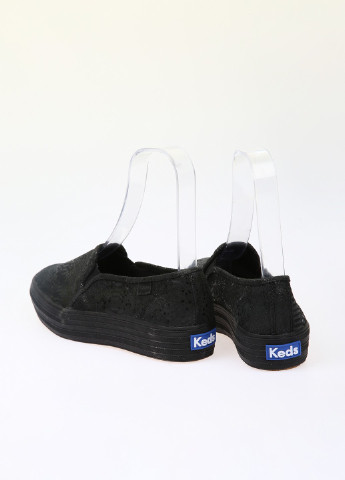 Черные слипоны Keds однотонные