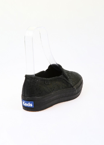 Черные слипоны Keds однотонные