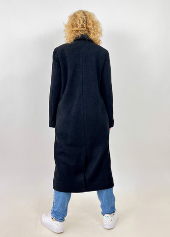 Темно-синее демисезонное Пальто однобортное Monki