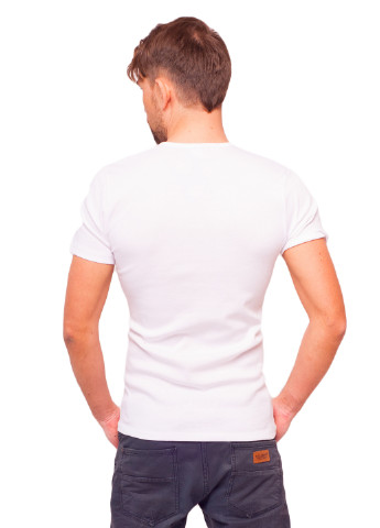 Белая футболка мужская Наталюкс 21-1302