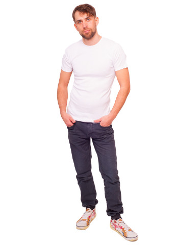 Біла футболка чоловіча Наталюкс 21-1302