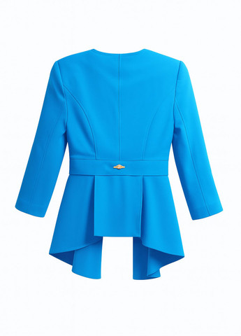 Голубой женский жакет Sassofono однотонный - демисезонный