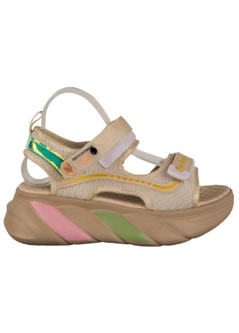 Бежевые женские босоножки 198334 Pino Dangio на липучке