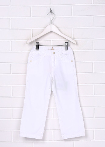 Белые кэжуал летние зауженные брюки Piccolo Amore