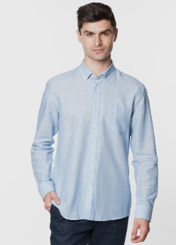 Голубой рубашка однотонная Arber