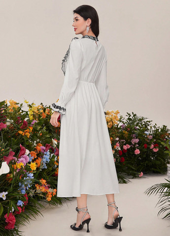 Білий святковий, кежуал сукня кльош SHEIN однотонна