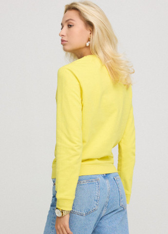 Жовтий свитшот женский с принтом basic /no flis/ YAPPI (254557642)